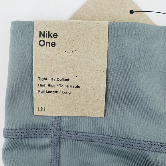 NIKE Girls Nike One Training Leggings Size Large Gray Dri Fit High Rise NWT - Picture 6 of 12